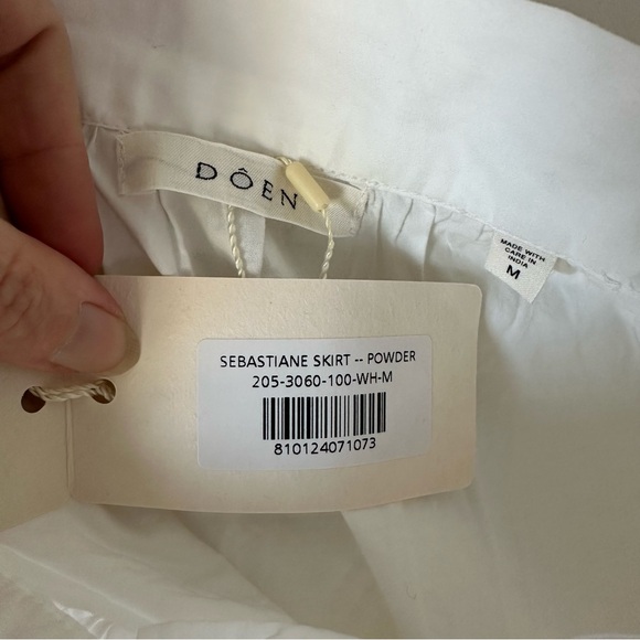 NWT DOEN Sebastiane Tiered Powder White Organic Cotton
Poplin Maxi Skirt SZ M - Picture 8 of 8